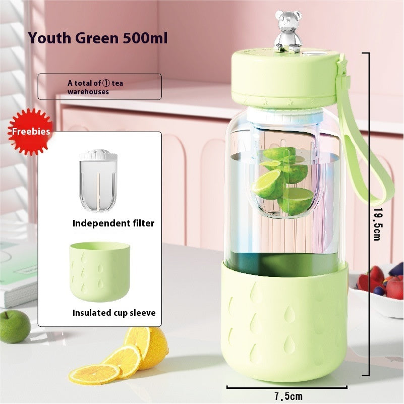 Tea Water Separation Glass Water Cup