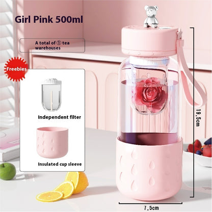 Tea Water Separation Glass Water Cup
