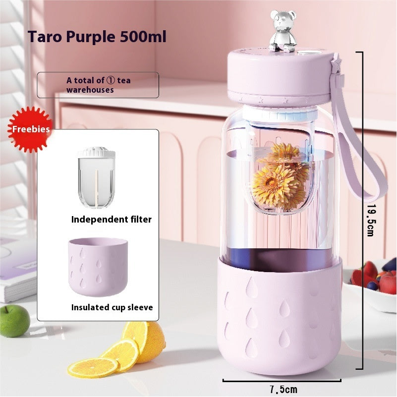 Tea Water Separation Glass Water Cup