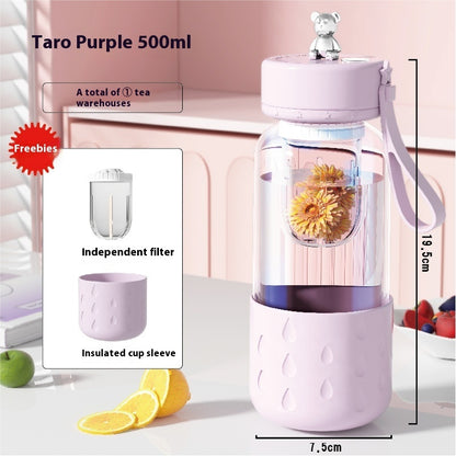 Tea Water Separation Glass Water Cup