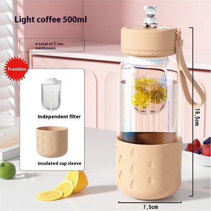 Tea Water Separation Glass Water Cup