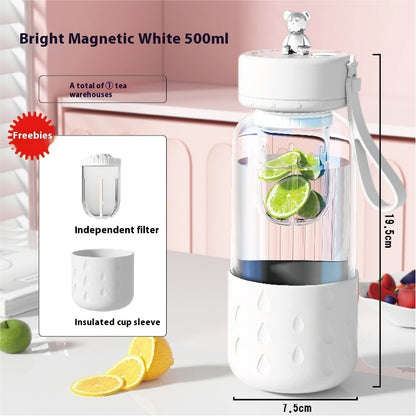 Tea Water Separation Glass Water Cup